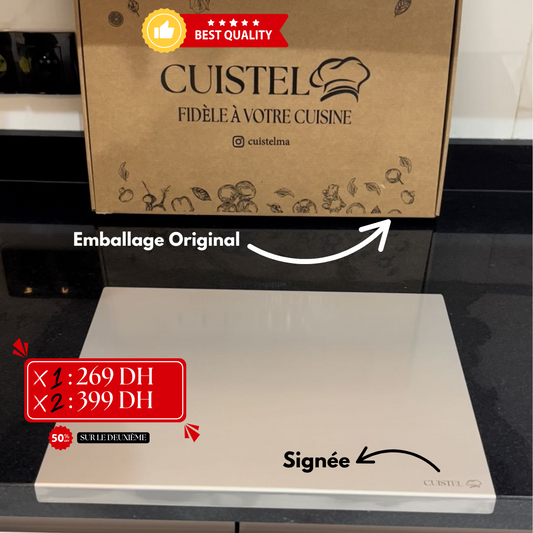 Planche de découpe INOX (42 cm x 30 cm) PROFESSIONNELLE